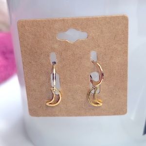 Gold moon earrings